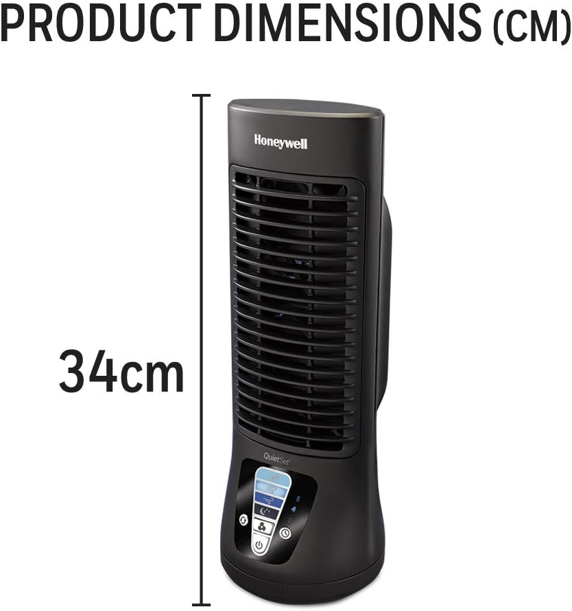 Honeywell QuietSet Fan (oscillating, personal, mini tower fan, quiet operation) HTF210BE