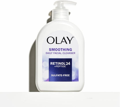 Olay Retinol 24 + Peptide Face Wash, Smoothing, Sulfate-Free, 16 oz