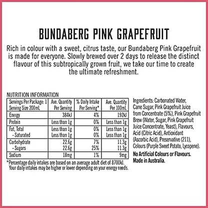 Bundaberg Pink Grapefruit Mini Cans - 24 Pack