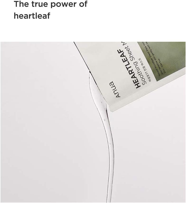 Anua Heartleaf 77% Soothing Sheet Mask 25ml / 0.84 fl.oz. I microfiber sheets, hydrating, moisturizing, calming (10pc)
