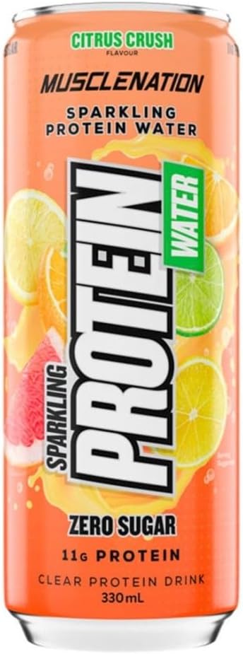 Muscle Nation Citrus Crush Sparkling Protein Water 12 x 330ml
