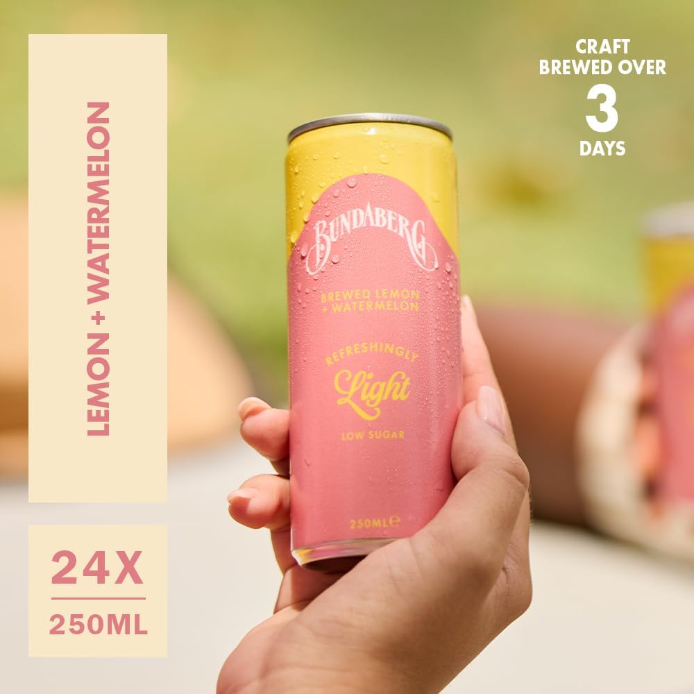 Bundaberg Refreshingly Light Lemon & Watermelon 24 x 250ml