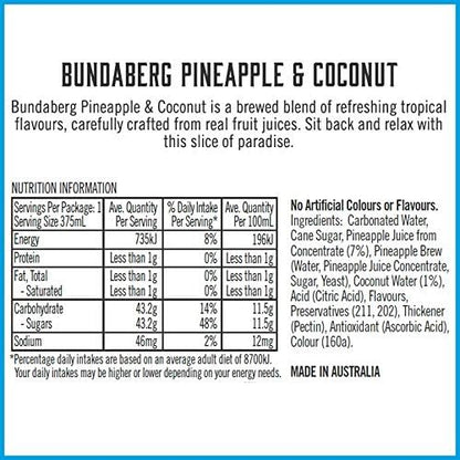 Bundaberg Pineapple & Coconut, 12 x 375 ml