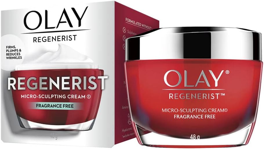 Olay Regenerist Micro Sculpting Face Cream Moisturiser Fragrance Free, 48G