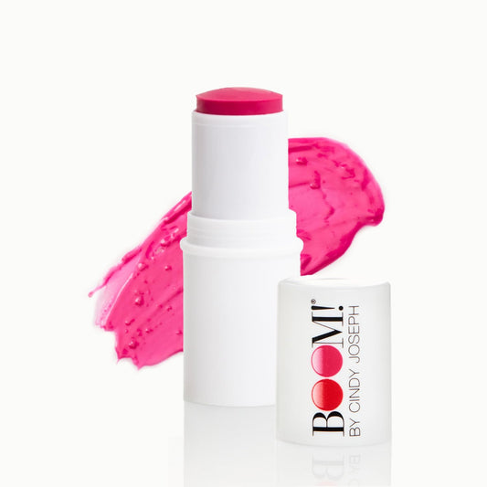 Boomstick Peony Pink ™ - Multistick for Cheeks & Lips - Vegan, Cream Blush Stick & Lipstick-Peony Pink