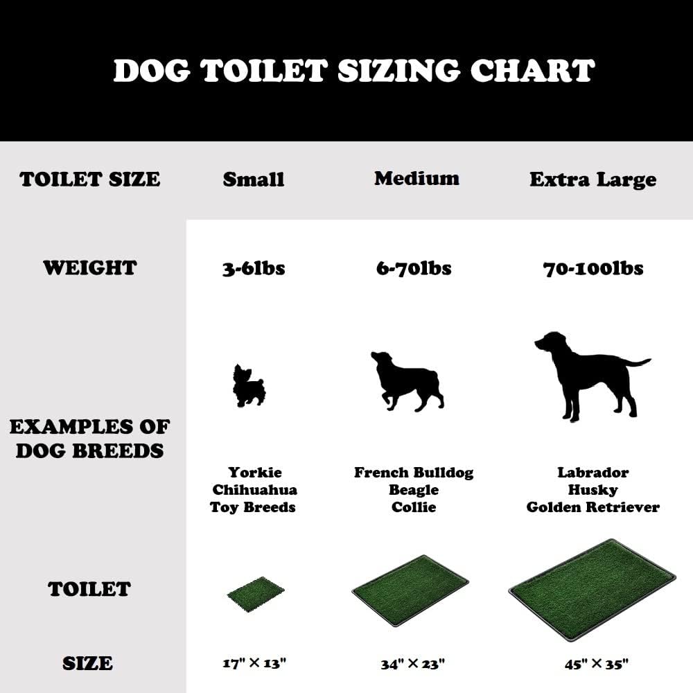Large Dog Grass Toilet with Tray | 85×59 cm | 2 Artificial Grass for Dogs | Rapid Drainage