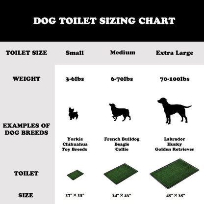 Large Dog Grass Toilet with Tray | 85×59 cm | 2 Artificial Grass for Dogs | Rapid Drainage