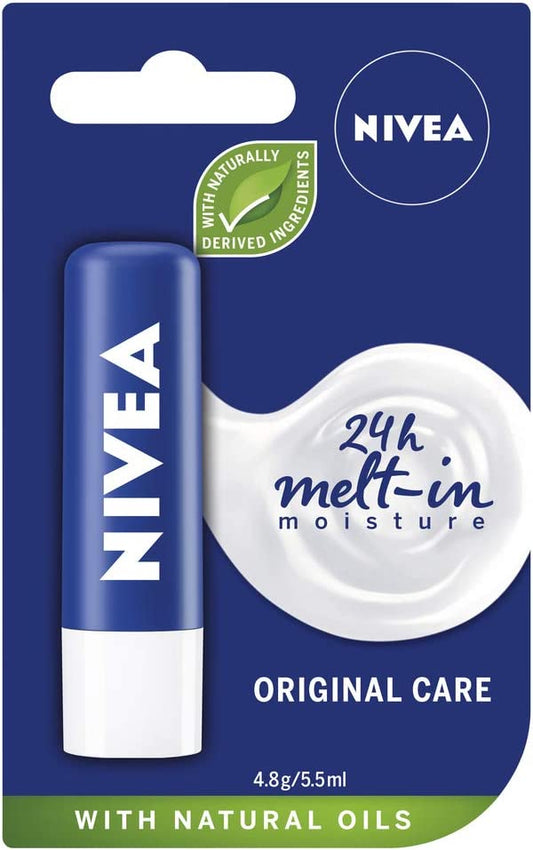 NIVEA Lip Balm Original Care 4.8g, Protective Lip
