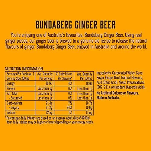 Bundaberg Ginger Beer Mini Cans - 24 Pack
