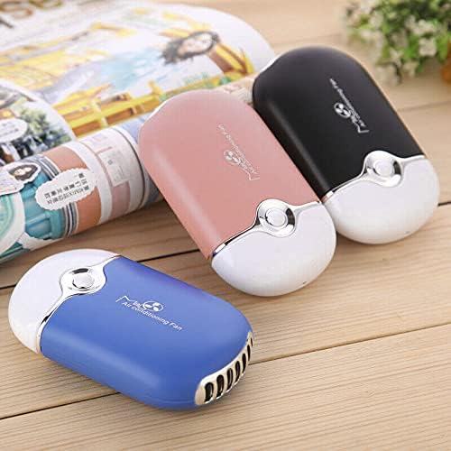 Portable Handheld Mini Fan Cooling Air Conditioner Dryer USB Rechargeable Cooler (Black)