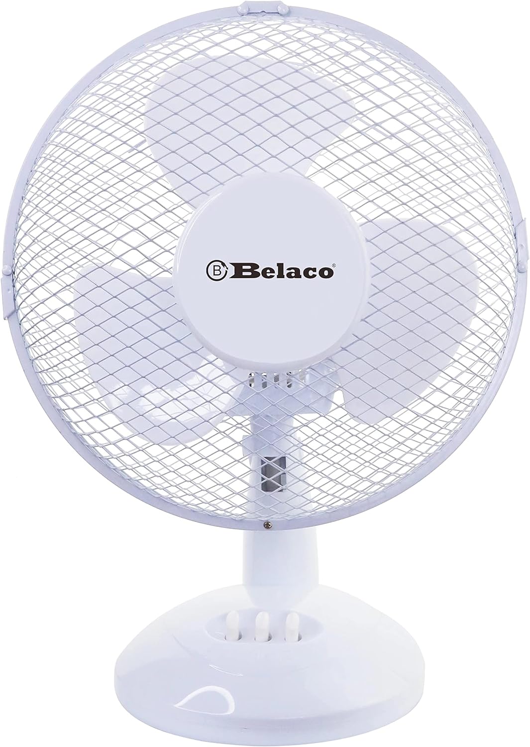 Belaco 9inch Table Fan Desk Fan with 2 Speed Oscillating cooling fan Stand Fan Low Noise Strong Resistant Base BLTF25