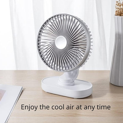 Vortex D77 Adjustable Angle Shaking Head Quiet Air Supply Large Battery Capacity 4000mAH 4 Speed Modes Strong Wind Press Switch Rechargeable Fan