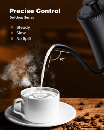 Ulalov Gooseneck Electric Kettle 1.0L with Temperature Control,Ultra Fast Boiling Hot Water Kettle