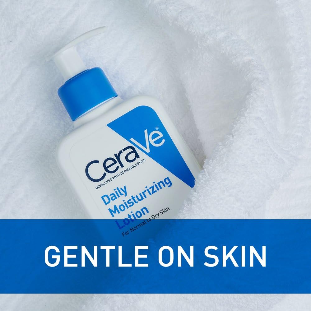 CeraVe Daily Moisturizing Lotion | 8 Ounce | Face & Body Lotion for Dry Skin with Hyaluronic Acid | Fragrance Free