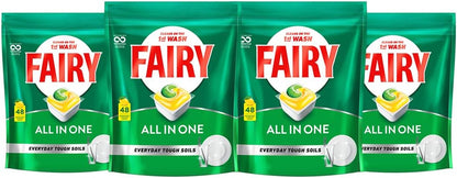 Fairy All-In-One Dishwasher Tablets 192 Pack Value Bundle