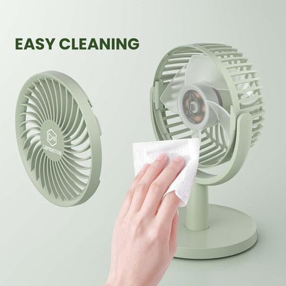 Mini desk fan 4 Speeds Strong Desk Fan with Elegant Apperance, Personal Portable Mini USB Fan, Quiet, 310 Degree Rotation, Detachable, Easy to Clean, Lightweight, 4 inch