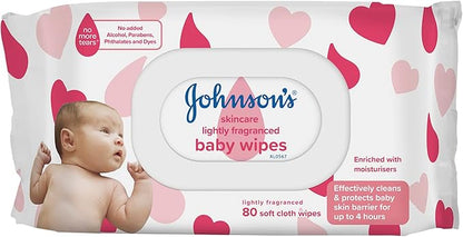 Johnson's Baby Lightly Fragranced Baby Wipes 960 pack (80 x 12s) VALUE PACK |