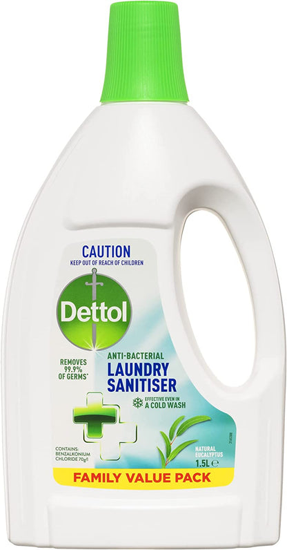 Dettol Anti-Bacterial Laundry Sanitiser Natural Eucalyptus 1.5 liters