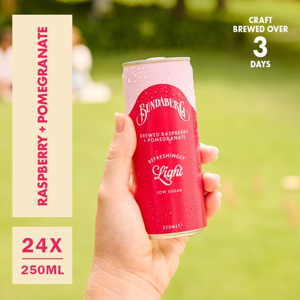 Bundaberg Refreshingly Light Raspberry & Pomegranate 24 x 250ml