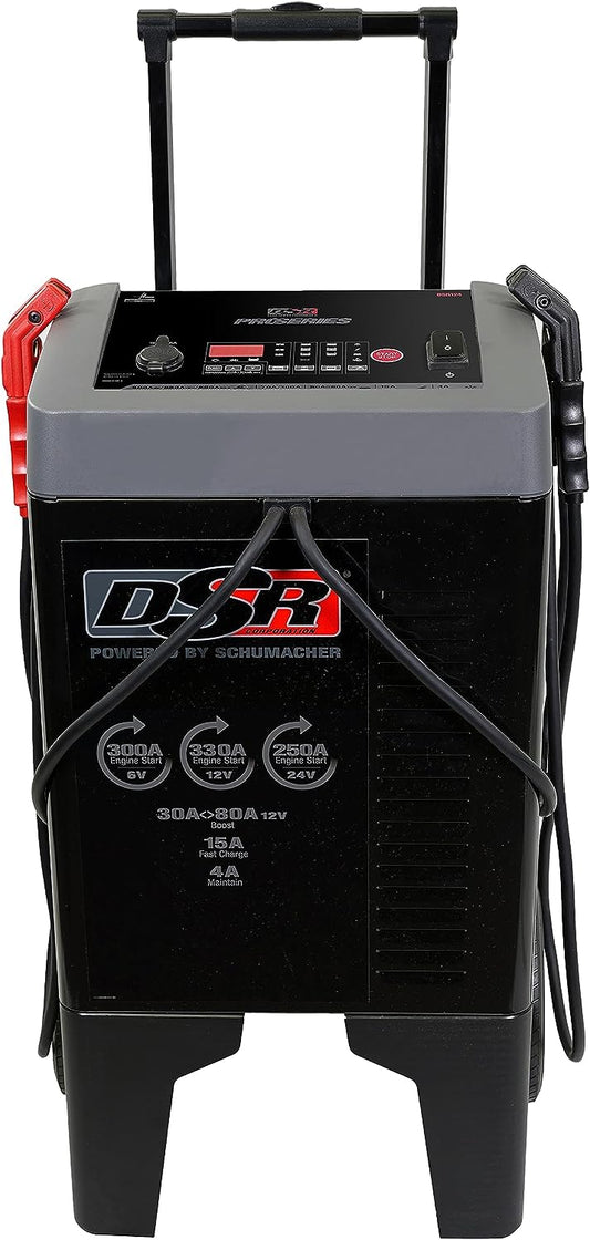 Automatic Battery Charger with Engine Starter Boost, and Maintainer- 330 Peak Amp, 6V/12V/24V - for SUVs, Trucks, and Large Engines and Automotive Shop/Dealer Use