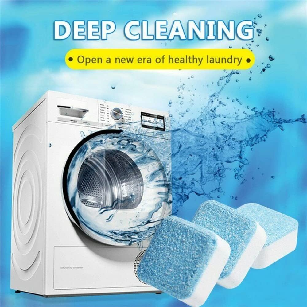 12 Pack Washing Machine Cleaner Descaler - Heavy-Duty Deep Clean and Deodorize