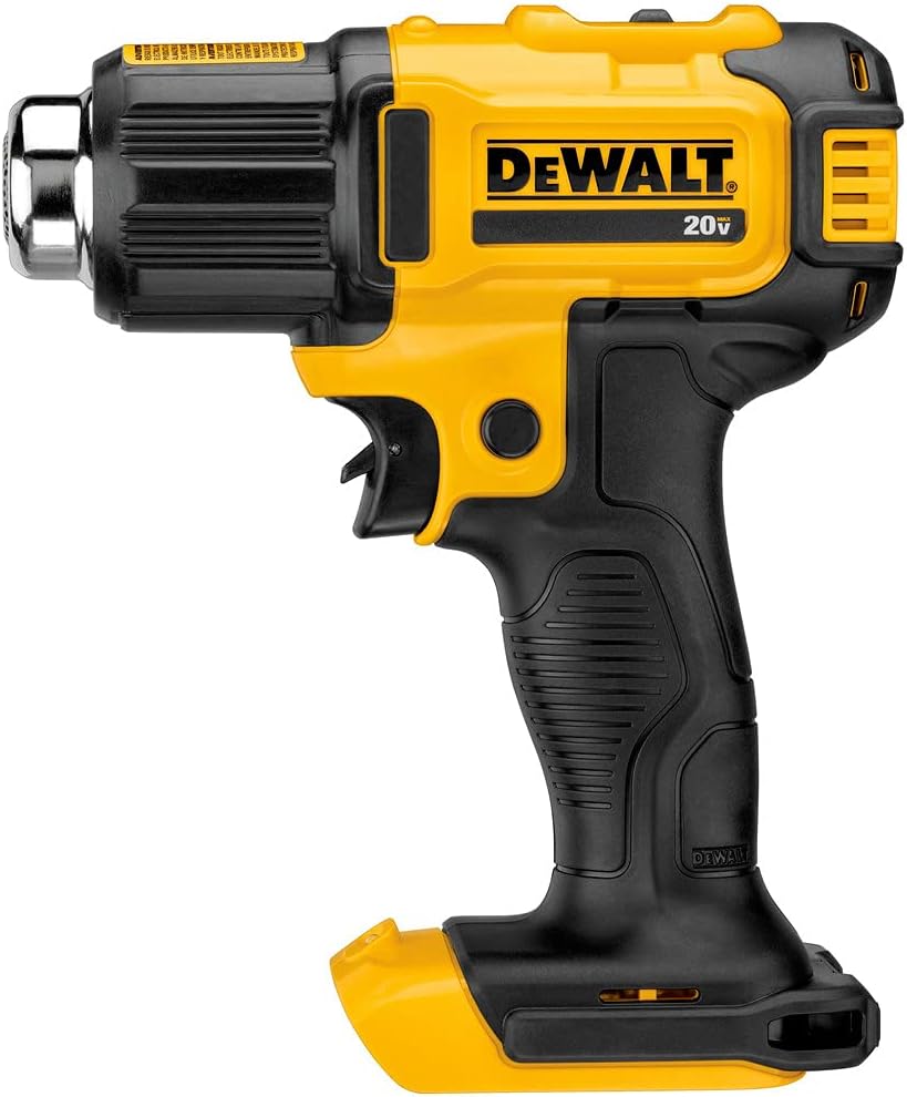 DEWALT 20V MAX Heat Gun, Cordless, Up to 990 Degrees, 42 Minutes of Run Time, LED Light, Bare Tool Only (DCE530B)