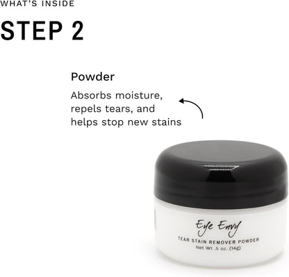 Eye Envy Cat Tear Stain Remover Starter Kit with ProPowder Brush,MADE IN USA