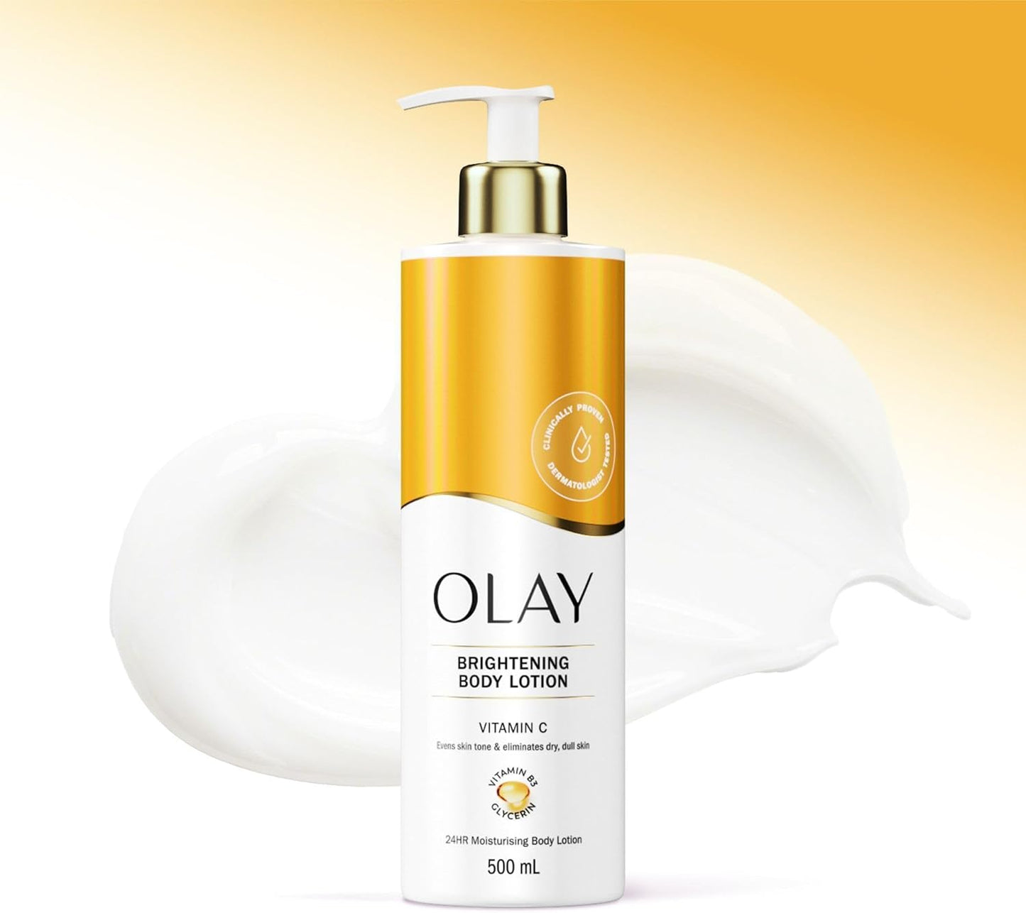 Olay Vitamin C Brightening Body Lotion, 24HR Moisturising Cream