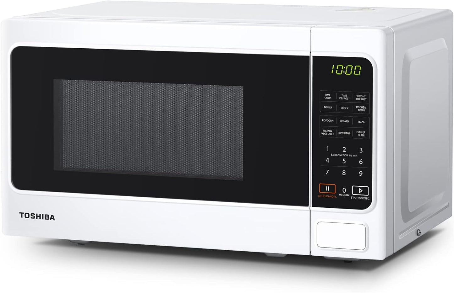 Toshiba Microwave Oven MM-EM20P(WH) 20L Digital 800W, 6 Preset Recipes, Procedural Memory, Auto Defrost, Digital Display, Modern Finish – White