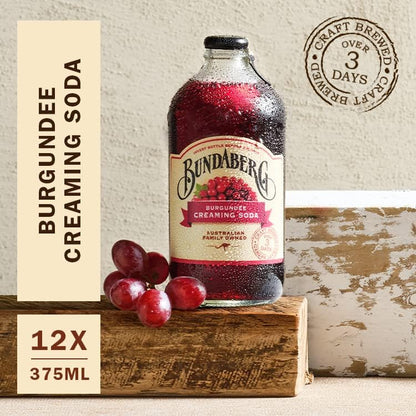 Bundaberg Burgundee Creaming Soda, 12 x 375 ml