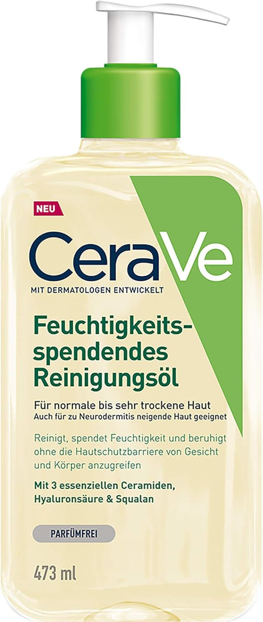 CeraVe Moisturising Cleansing Oil, for Normal to Very Dry Skin, Cleansing for Body and Face, with 3 Essential Ceramides, 1 x 473 ml