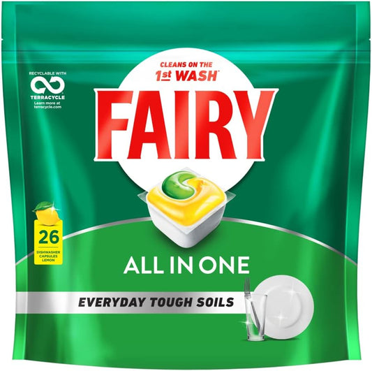Fairy All-In-One Dishwasher Tablets 192 Pack Value Bundle