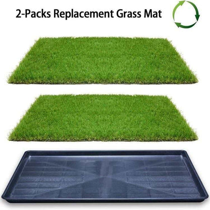 Extra Large Dog Grass Pee Pad with Tray Large with 2 Packs Dog Grass Pee Pads for Replacement