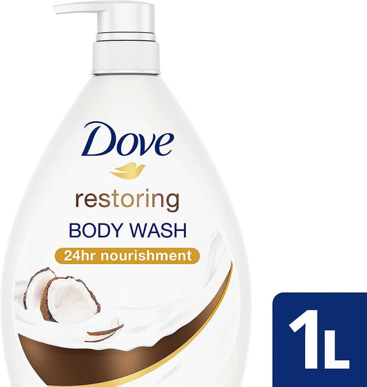 Dove Body Wash Restoring Coconut & Almond Oil 1L