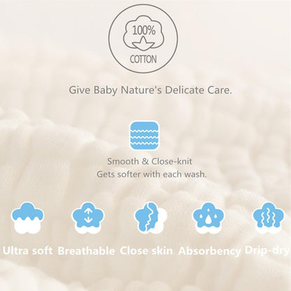 Baby Muslin Washcloths - Natural Muslin Cotton Baby Wipes - Soft Newborn Baby Face Towel and Muslin Washcloth for Sensitive Skin- , 5 Pack 12x12 inches