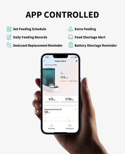 PETKIT Automatic WiFi Cat Feeder, APP Control for Remote Feeding & Monitor, Schedule Up to 10 Meals Per Day