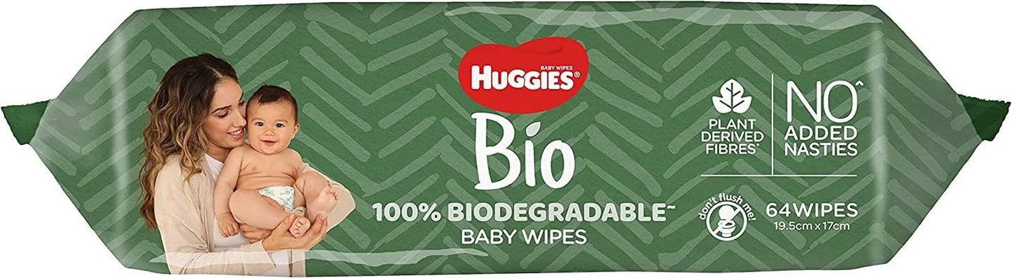 Huggies Bio Baby Wipes 256 Count