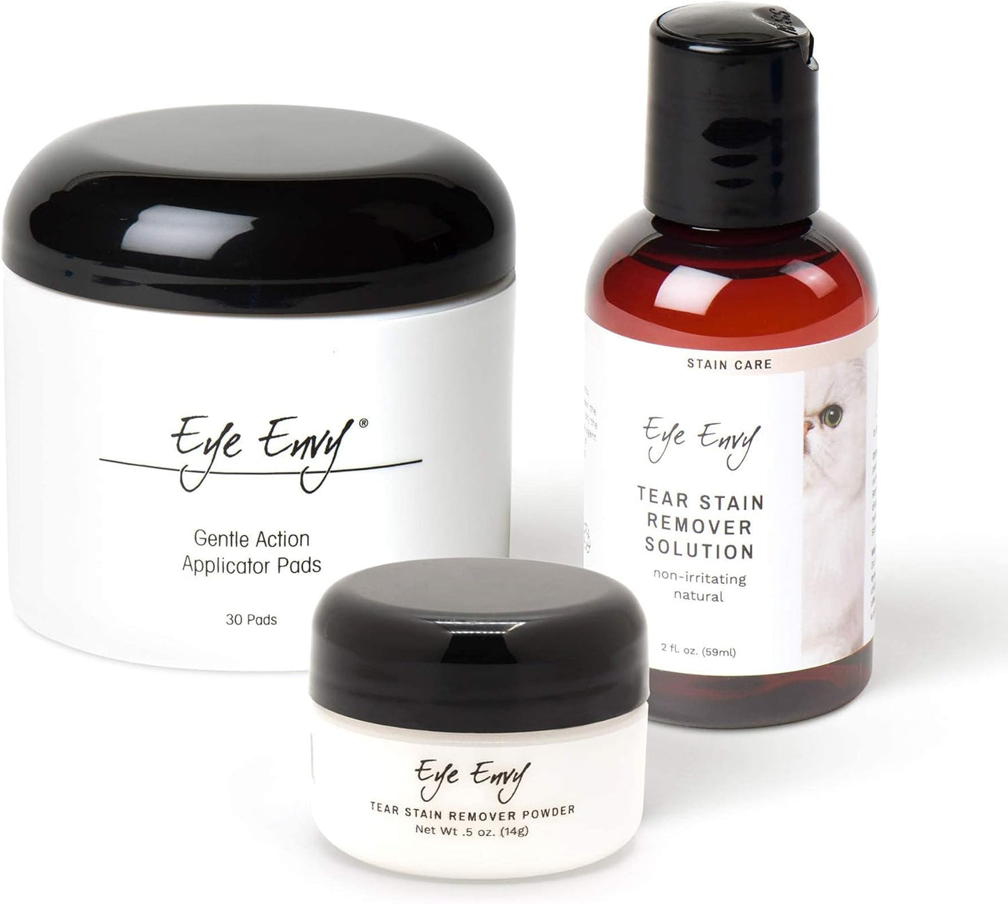 Eye Envy Cat Tear Stain Remover Starter Kit with ProPowder Brush,MADE IN USA