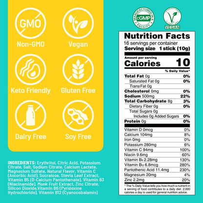 Venture Pal Sugar Free Electrolyte Powder Packets - Liquid Daily IV Drink Mix for Rapid Hydration & Party Recovery