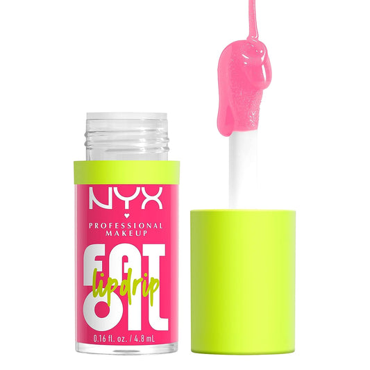 PROFESSIONAL MAKEUP Fat Oil Lip Drip, Moisturizing, Shiny and Vegan Tinted Lip Gloss - Missed Call (Sheer Pink)