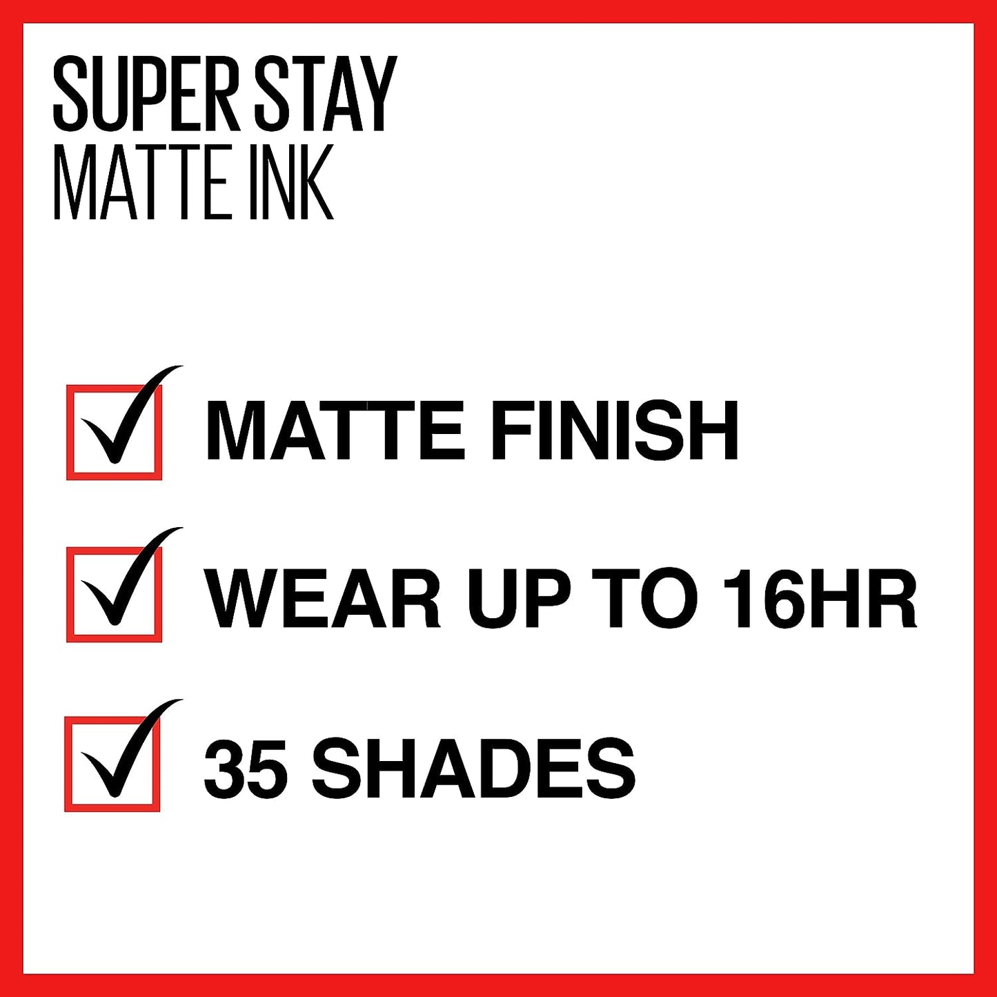 New York Super Stay Matte Ink Liquid Lipstick Makeup, Long Lasting High Impact Color, Up to 16H Wear, Exhilarator, Ruby Red