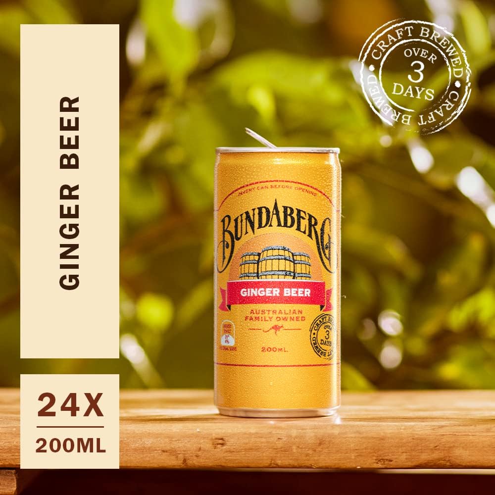 Bundaberg Ginger Beer Mini Cans - 24 Pack