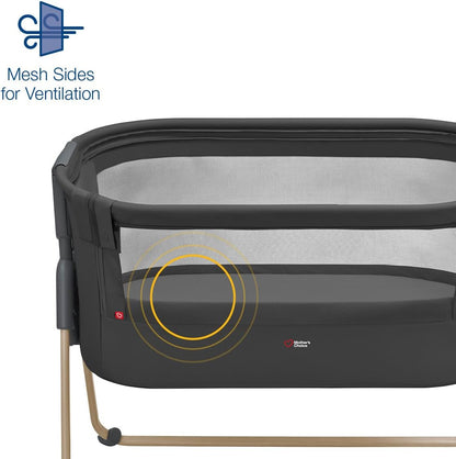 Mother’s Choice Acacia Bassinet, Bedside Sleeper, Co-Sleeper: Space-Saving, Stylish, and Eco-Friendly Bassinet for Newborns, Foldable for Storage, Birth to 6 month/9kgs