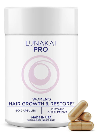 Lunakai PRO USA Made Women’s Hair Growth & Restore Vitamins