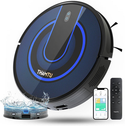 Robotic Vacuum with Mop, LIDAR Navigation Equiped Robot Vacuum Cleaner for Pet Hair,Automatically Avoids Obstacles