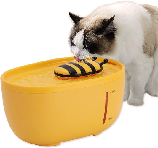 Cat Water Fountain,Goomp Cat Water Fountain for Drinking 2L Automatic Quiet Pet Drinking Fountain for Cats, Dogs, Multiple Pets
