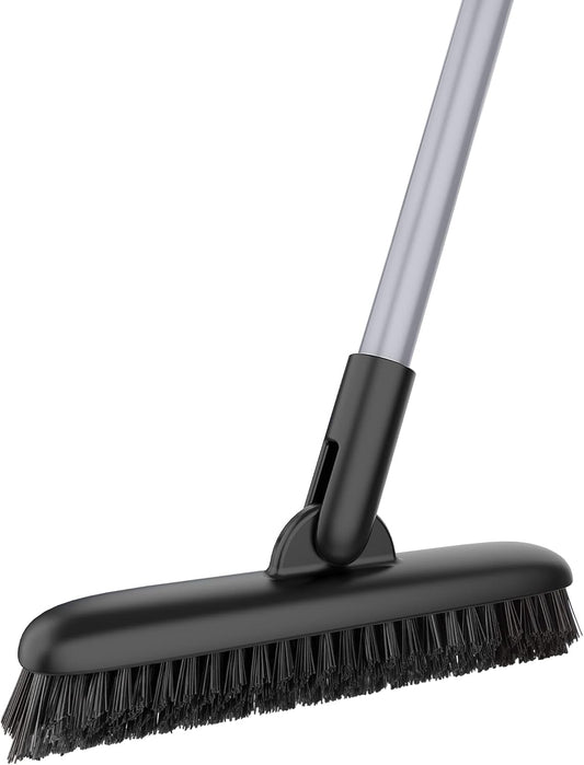 MR.SIGA Grout Scrub Brush with Long Handle, Shower Floor Scrubber for Cleaning