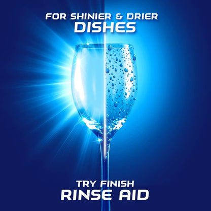 Finish Dishwashing Rinse Aid, Regular Liquid, 500mL (Pack of 6)