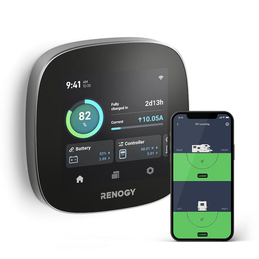 Renogy ONE Core: All-in-one Off-Grid Energy Monitoring Panel with RV Leveling System, Battery Monitoring for RV, Van, Cabin, Boat and Tiny Homes, Works with Renogy Energy Devices, Wi-Fi Version