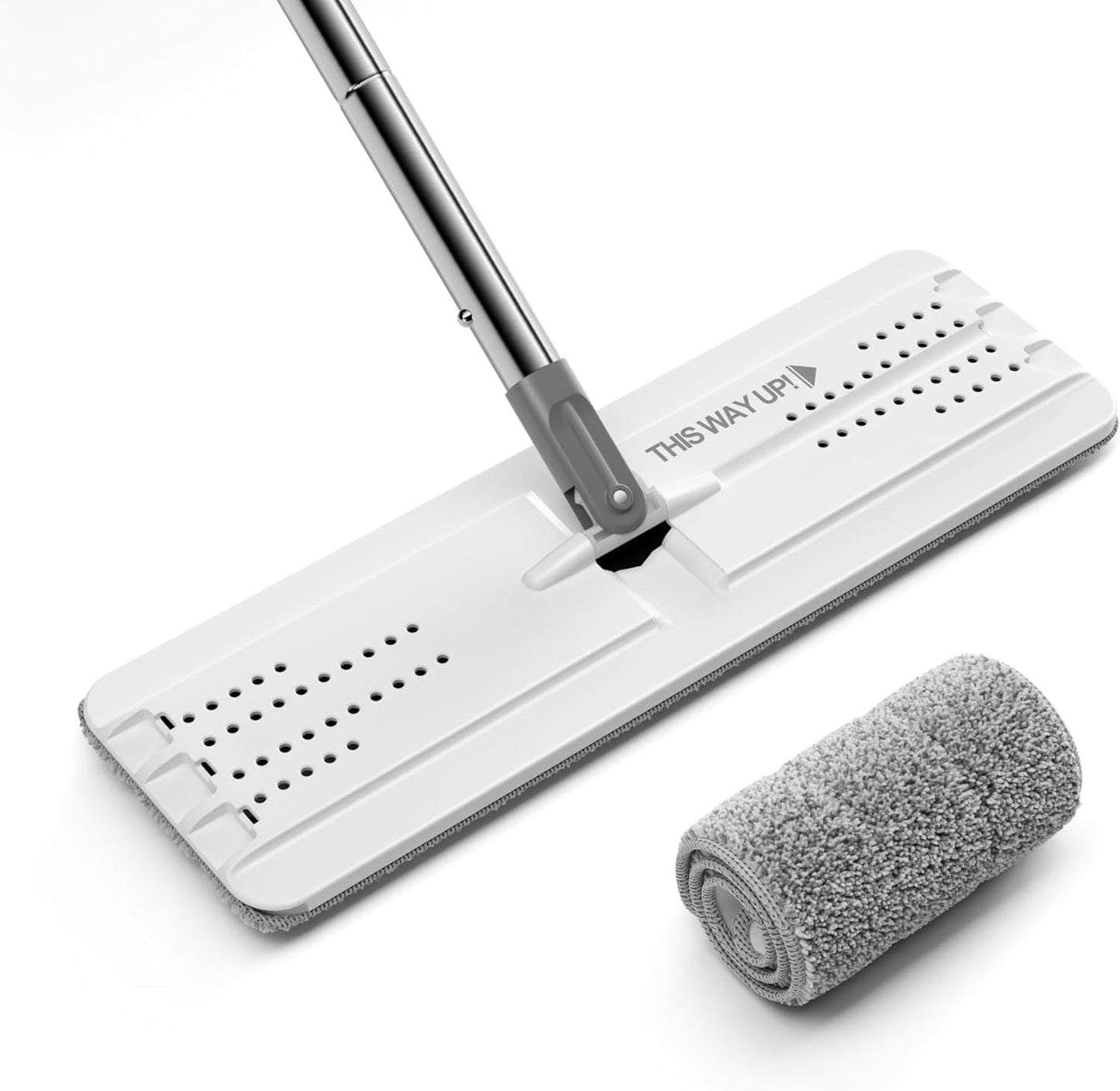 JOYMOOP Flat Mops, Microfiber Mop for Floor Cleaning and Wall Cleaner, 50"
